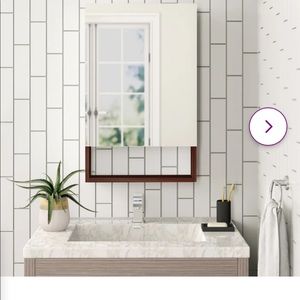 Medicine cabinet never hung or used.